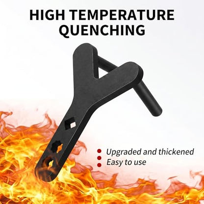 Lower Control Arm Prying Tool Compatible with 1/2" Drive Breaker Bar, Heavy Duty Ball Joint Separator for FWD Import Cars, Suspension Bushing Removal Specialist Tool, Forged Alloy Steel - size: 1PCS