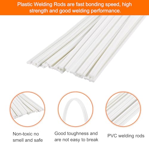 MECCANIXITY 20pcs 8 Inch Plastic Welding Rods PVC Welding Strips Welder Rods for Plastic Welder,Car Bumper, Kayak Repair, White - color: White, size: 8 Inch