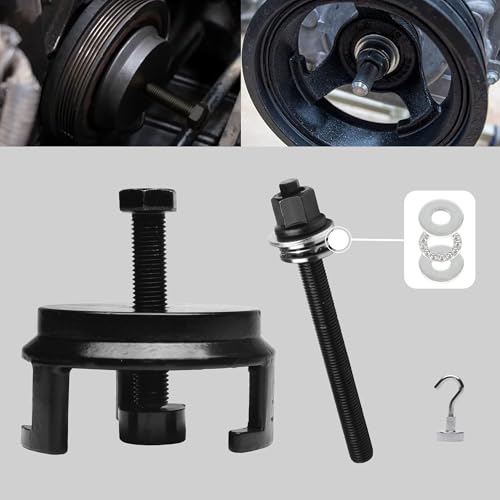 Crank Pulley Puller and Installation Set, Harmonic Balancer Puller and Harmonic Balancer Installation Tool, for GM LS LT Engines, for GM 25264 1997-UP V8 LS1 LS2 LS3 LS4 LSX LSA LS6 LQ4 LQ9