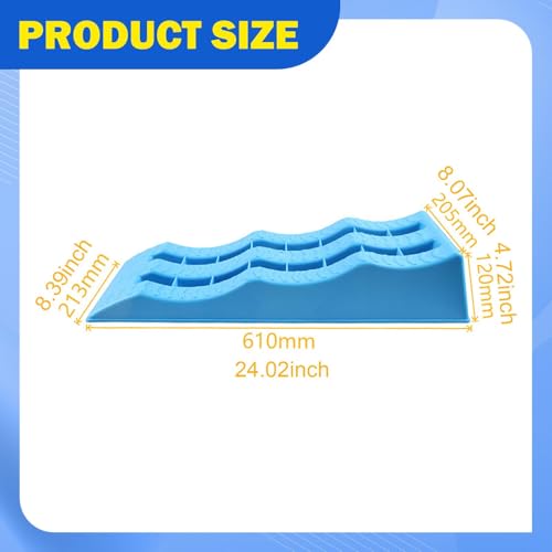 2 Pieces Car Wheel Chocks Automotive Leveling Ramps Stabilizer Blocks Trailer Leveler RV Truck Universal Strong PP Enhanced Friction