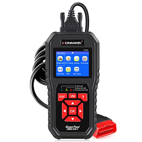 KONNWEI OBD2 Scanner Professional Car OBD II Scanner Auto Diagnostic Fault Code Reader Automotive Check Engine Light Diagnostic EOBD Scan Tool for All OBDII Protocol Cars Since 1996 (Enhanced KW850) - color: Professional Car OBD II Scanner