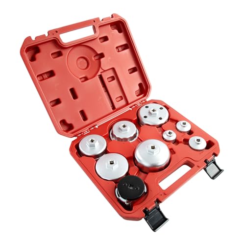 OEMTOOLS 27199 9-Pc Oil Filter Cap Wrench Set, Oil Filter Wrench Set Includes Adjustable and Universal Wrenches, Oil Filter Removal Tool Set Compatible with 3/8" Drive Tools - size: 9-Piece Set