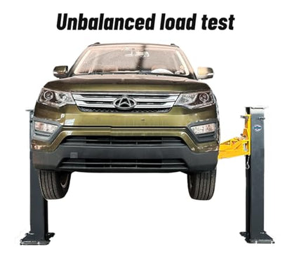 2 Post Car Lift 7000lbs, 8000lbs Tested Heavy Duty Hydraulic Auto Vehicle Truck Lift with 2+3 Adjustable Arm Design, Safety Lock and Rubber Door Protectors, for Garage and Workshop, 110V