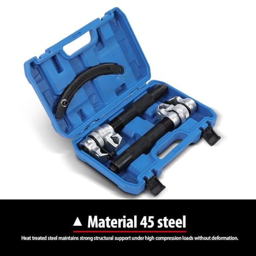 ANDPLAY Heavy Duty Coil Spring Compressor Tool Set 45# Steel, 2645 lbs Max Load, 23–280 mm Wide Jaw Capacity, Safe Strut Removal & Installation Kit Black