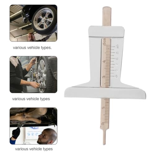 2pcs Tire Depth Gauge Tool for Accurate Tire Tread Measurement Stainless Steel Material Markings Portable Design and Replacement by Professional Mechanics and Car Enthusiasts