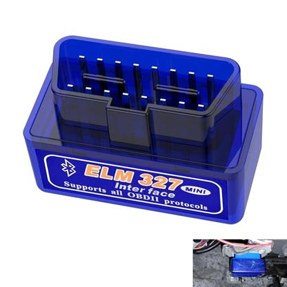 OBD2 Scanner, ELM327 V2.1 Bluetooth Diagnostic Tool, Universal Car Code Reader for Android iOS, Real-time Vehicle Data Monitor (Blue)