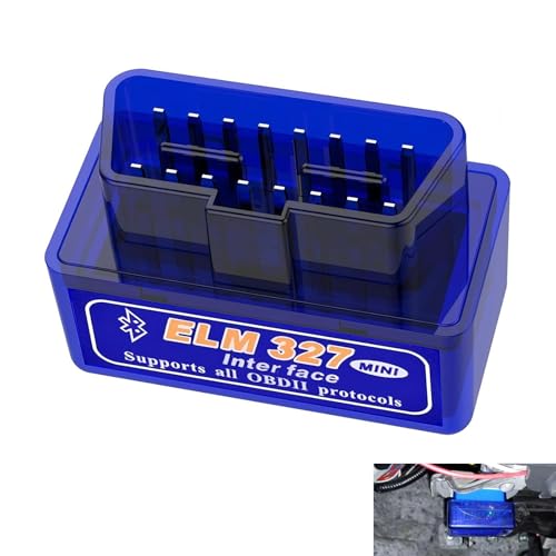 OBD2 Scanner, ELM327 V2.1 Bluetooth Diagnostic Tool, Universal Car Code Reader for Android iOS, Real-time Vehicle Data Monitor (Blue)