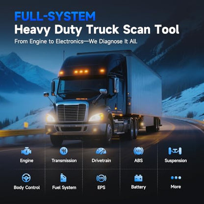 NEXAS NL102P Heavy Duty Truck Scanner with DPF Regeneration | Full System Diagnostics, Supports J1939/J1708 Protocols, Compatible with Freightliner, Peterbilt, Volvo and more, Free Update - size: truck scanner