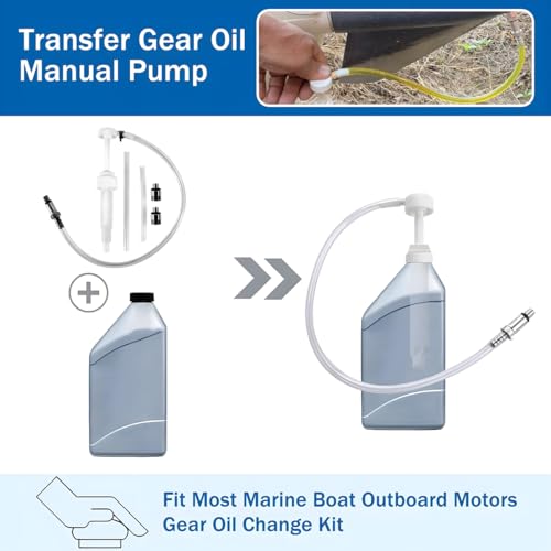 Car Transmission Fluid Pump Kit, Multi-Purpose Gear Oil Pump with 3/8" Swivel and 8mm 10mm Adapters, Automotive Lubricant Fluid Transfer Extractor, Universal for Most Vehicles