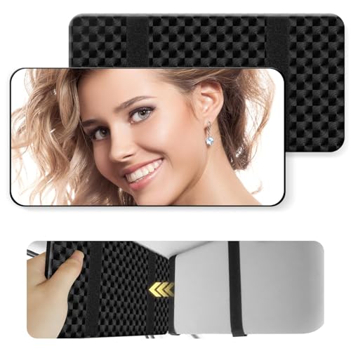 Large Car Visor Mirror,10" Vanity Makeup Mirror Wide View, Lightweight Car Makeup Mirrors for Large Sun Visor, Vehicle Accessories with Secure Reinforced Flexible Mount - size: Large(Black-no led)