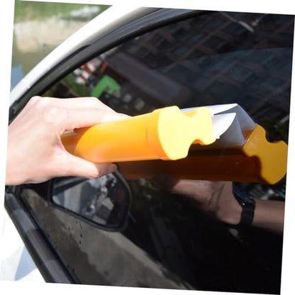 SOLUSTRE Car Windshield Squeegee Double Row Auto Window Squeegee for Car Windshield Cleaning Flexible Water Wiper for Windows Mirrors and Drying 7.87X3.14X1.57In