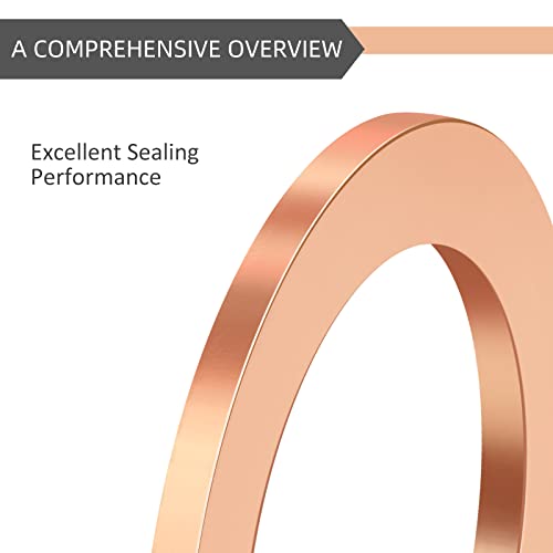 (20Pcs) M12 (12 * 18 * 1.5) Oil Drain Plug Red Copper Gaskets Crush Washers Seal Ring Replacement for Select Models DFL-044 - size: Crush Washers