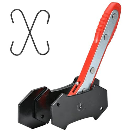 Brake Caliper Compression Tool, Brake Caliper Press, Caliper Piston Spreader, Universal 360° Ratcheting System with 2 Hooks Fits Single/Twin/Quad Disc Calipers for Cars SUV Light Trucks, Red - color: Red