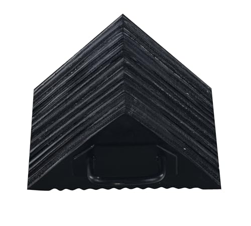 Vestil LWC-14 Laminated Rubber Wheel Chock 11 In. x 12 In. x 5-1/2 In. Black