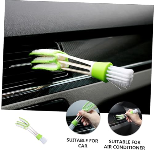 Ipetboom 3pcs Double-Ended Air Vent Cleaning Brush Set Car Air Conditioner Cleaner Mini Duster for Interior Detailing and Dashboard Dusting Tools