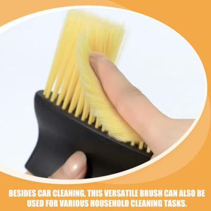 BESTonZON 4pcs Car Detailing Brush Set for Interior Cleaning, Soft Abs Fiber Bristles, Gentle and Versatile Dust Removal Tool for Car Air Vents and Dashboard