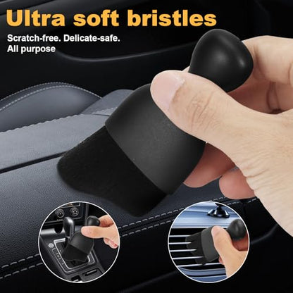 8PCS Car Detailing Kit Boars Hair Brush 160g Reusable Gel Auto Home Use | Scratch-free soft microfiber cloths, big capacity gel, complete car care set, ideal gift for all car lovers