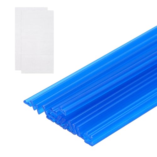 MECCANIXITY 20pcs Plastic Welding Rods, 10 Inch PP Welding Repair Strips Welder Rods with Reinforcing Mesh for Car Bumpers, Kayak Repair, Plastic Welder, Blue - color: Blue, size: 25cm