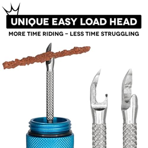 Peaty's Tubeless Bike Tyre Puncture Repair Plugger Kit - for MTB, Road & XC Bicycle Tyres - Unique Single-Sided Fork, for Rapid Puncture Repair to Fix Punctures Fast - 3X 3mm & 1.5mm Plugs