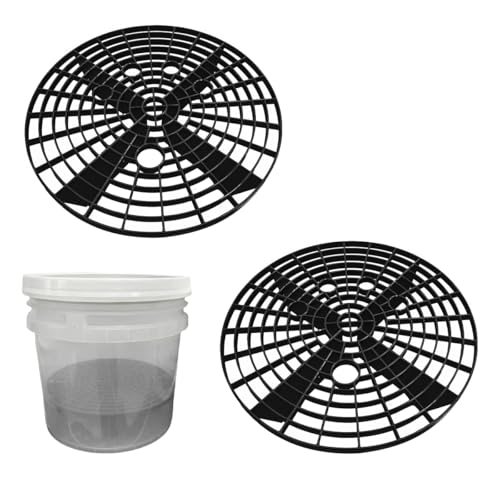 Yourkar Car Wash Bucket Inserts - 2 PCS Plastic Grit Trap for Vehicle Detailing, Auto Dirt Collectors, Fits 12 Inch Diameter Bucket, Universal Car Accessories (Black) - color: Black, 2pcs