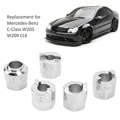 5 Pcs Strut Nut Socket Tool, Front Suspension Shock Absorber Strut Nut Removal Socket Tool Kit, Includes 5 Different Sizes, Fit for Me ceds C Class W203 W209 C L K