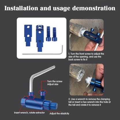 Broken Faucet Removal Tool, Quick-Release Bolt Extractor Kit for Damaged Pipes, High-Strength Anti-Rust Screw Remover Tool for Valves Hex Bolts | DIY Home Repair Essentials