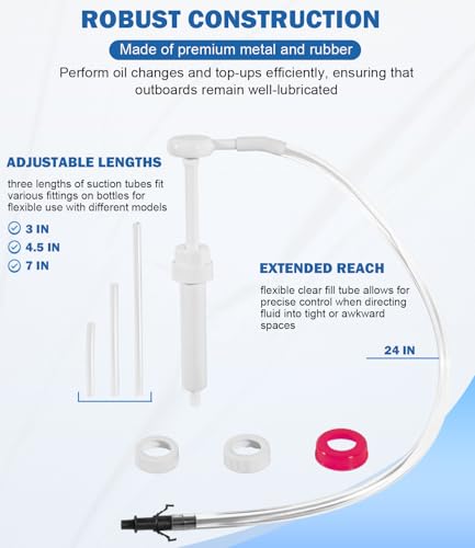 Bonbo Fluid Pump Include 4 Size Thread for Gallon Bottles and Wide Mouth Quart Bottles, Not for Standard Quart Bottles, 30CC/1 Full Ounce Per Pump Stroke