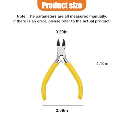 YoRise Mini Wire Cutter, Metal Non-Serrated Precision Side Cutting Pliers with Anti-Slip Grip Handle, Auto Diagonal Nose Plier Accessory for Cutting Wires, Crafting and Jewelry Making(Diagonal) - size: Diagonal