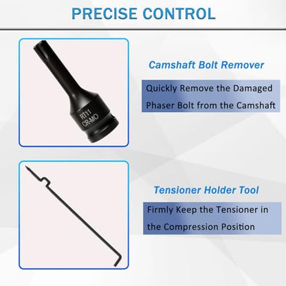 ReluxGo 303-1655 Camshaft Holding Tool Kit, Compatible with Ford 3.5L EcoBoost Upgraded GT F-150 Expedition Lincoln Navigator, with Cylinder Head Screw Removal Socket - size: 303-1655