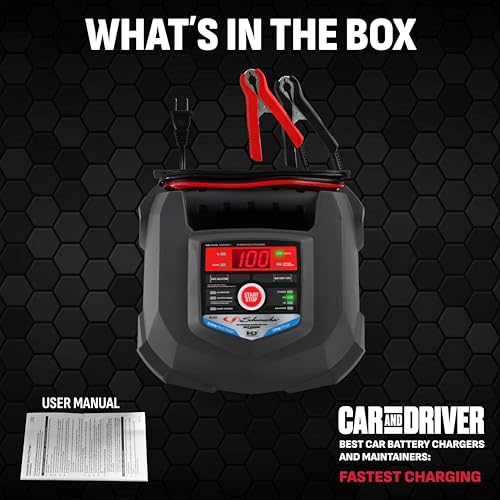 Schumacher Electric Car Battery Charger 12V/6V - Trickle Charger, Maintainer for Automobile & Marine Batteries (AGM/Gel/Deep Cycle) - SC1280 - size: Battery Charger and Maintainer