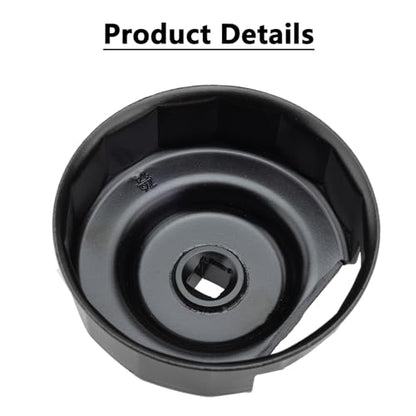 Sturdy Oil Filter Wrench,76mm 14flutes Oil Filter Cap Removal Tool Socket,Fit for 1984-2021 Harley Spin-On Oil Filters (Except '15-Later Xg)