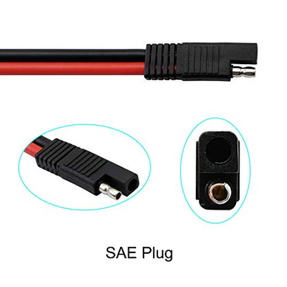 GINTOOYUN EC5 to SAE Cable, EC5 F/M Plug to SAE Connector Power Automotive Cable Wire 10AWG for Car Motor Solar Panel Batteries