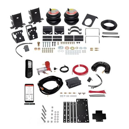 TrendsAuto Firestone Airide Red Label Rear Air Springs Kit & Air Command Heavy Compressor No Drill Mounting Plate with Dual Wireless App and Remote fits 2011-2016 F250 F350 | TrendsAuto Decal - size: Dual Path