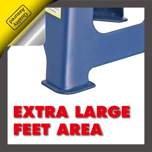 STRONGHOLD 3-Ton (6,000 LB) Safety Pin Ratchet Jack Stands – Heavy-Duty Steel Construction | Enhanced Safety Locking Pin | Sold as a Pair