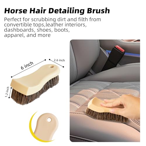 Professional Car Interior Detailing Kit - Scratch-Free Brushes, Vent Cleaner & Gel for Deep Clean | 10-Piece Set to Clean Leather Dashboard AC Vents (SUV Truck Car)