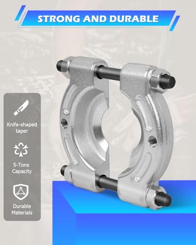 DAYUAN 14Pcs Bearing Separator Puller Set, Bearings Splitters Puller Tool | Heavy Duty 5 Ton Capacity, 2" & 3" Bearing Separators, Drop-Forged Heat-Treated Steel, 4 Sets Push-Puller Legs, Blue Case - color: Blue