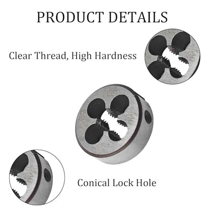 M6 x 1.0 Left Hand Metric Tap and Die Set, High Speed Steel Threading Kit for Reverse Thread Repair and Machining - size: M6 x 1.0