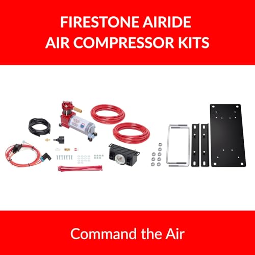 TrendsAuto Firestone Airide Ride-Rite Rear Air Spring Kit with Air Command Dual Electric Analog Gauge Standard Compressor fits 2010 2026 Ram 3500HD Cab Chassis with 0" Lift | Includes TrendsAuto Decal - size: Dual Path (Analog Only)