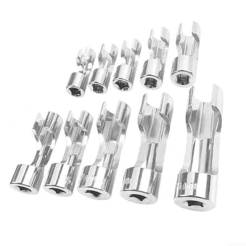 Flare Nut Socket Set,10Mm-19mm,Fit 3/8" Square Drive Diesel Injector Fuel Line Wrench Set For Use In Narrow Areas,For Master Cylinder,Coolant,Diesel Injection Sensors(10mm) - color: 10mm