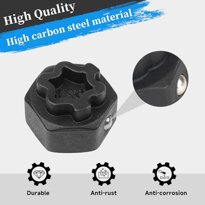 BHB 22PCS Wheel Locking Key Removal Tool Kit, Wheel Anti-Theft Lock Lug Nut Screw Remover Set with 1/2 Inch Driver Scoket Adaptor and Punch Compatible with VW VAG Volkswagen
