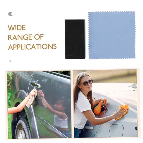 TIDTALEO 1 Set Tire Applicator Sponge Waxing Pad and Dressing Cloth Kit for Easy Tire Shine and Detailing Durable Sponge Blocks for Polishing and Car Care