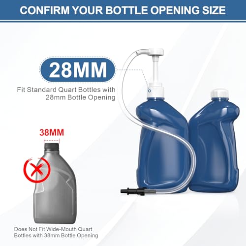 2 Pack Fluid Pump, Fluid Pump for Standard Quart Bottles，10cc Per Pump Stroke, Transmission Fluid Pump with 3rd Hand Adapter, Transfer Gear Oil Transmission and Differential Fluid Pump - color: 10CC-2Pack