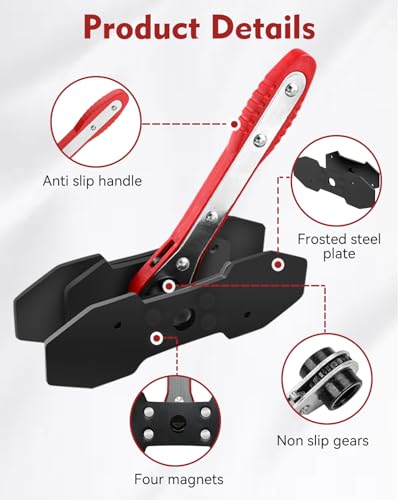 Witaxima Brake Caliper Compression Tool with Extra 2PCS Large Plates 1.57"-2.95" for Disc Brake Pad Spreader,Caliper Piston Compressor Tool with 4 Brake Caliper Hanger Hooks,Car Brake Repair Tool Red - color: Red