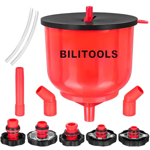 BILITOOLS Radiator Coolant Pressure Tester & Vacuum Refill Kit and Spill Free Coolant Funnel Kit