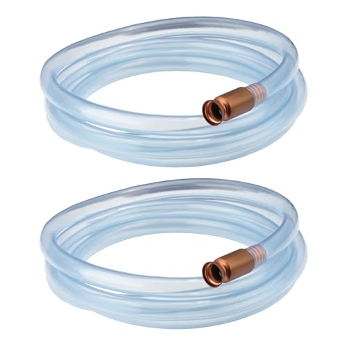 Gas Siphon Hose Pump, Shaker Siphon 10FT Tube Hose, Self Priming Syphon Hose 10 Feet -1/2" Value, for Gas/Fuel/Water Transfer,Use for Cars, Boats, Mowers (2PACK) - size: 10ft hose