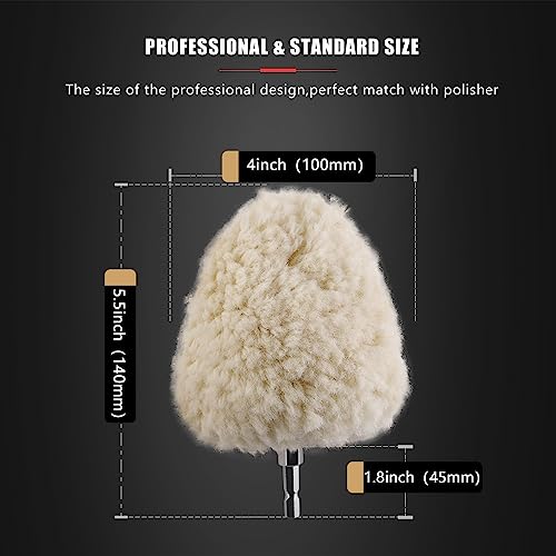 SPTA 1Pc Wool Polishing Cone, Car Wheel Hub Drill Wool Polishing Ball Polishing Ball,Wool Polishing Cone - color: Wool Polishing Cone