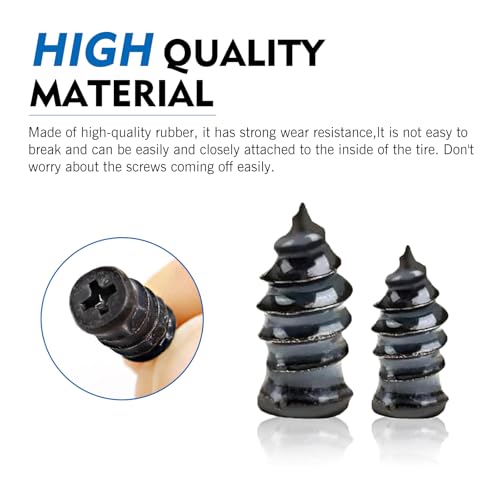 30 PCS Tire Repair Rubber Nail Kit, Vacuum Tire Repair Screws Tire Plug Kit, Fast Tool Self Service Tire Repair Nail, Universal for Most Cars SUVs and Trucks (Black) - size: 30 PCS