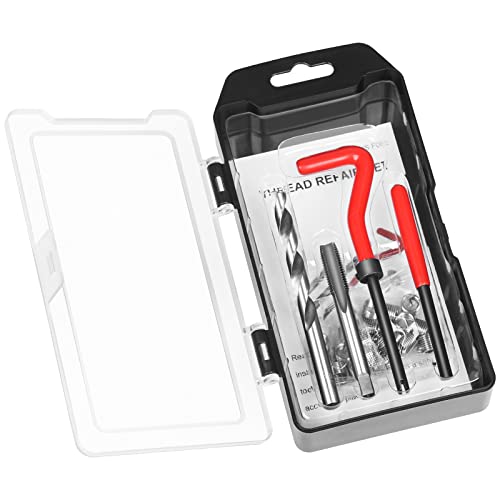 Thread Repair Kit M8X1.25mm, Metric Thread Repair Insert Kit ﻿ | with HSS Drill Bits, Rethreading Inserts Tool Set for Damaged Thread Repairing - size: Metric,M8×1.25mm