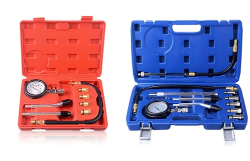 DAYUAN 8pcs Professional Petrol Engine Compression Tester Kit Bundle with 11PCS Engine Cylinder Compression Tester Kit