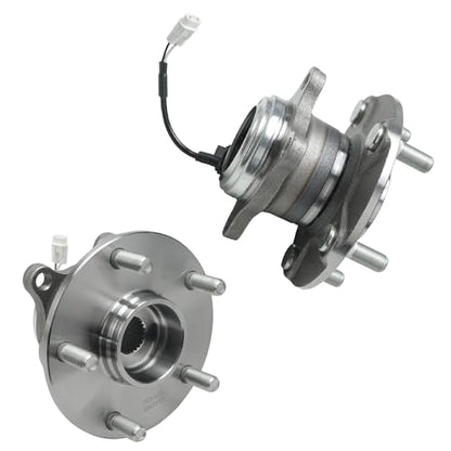 Detroit Axle - AWD Rear Driver & Passenger Side Complete Wheel Hub and Bearing Assembly Replacement for 2007-2013 Suzuki SX4-2pc Set - style: 512393 x2/Pair